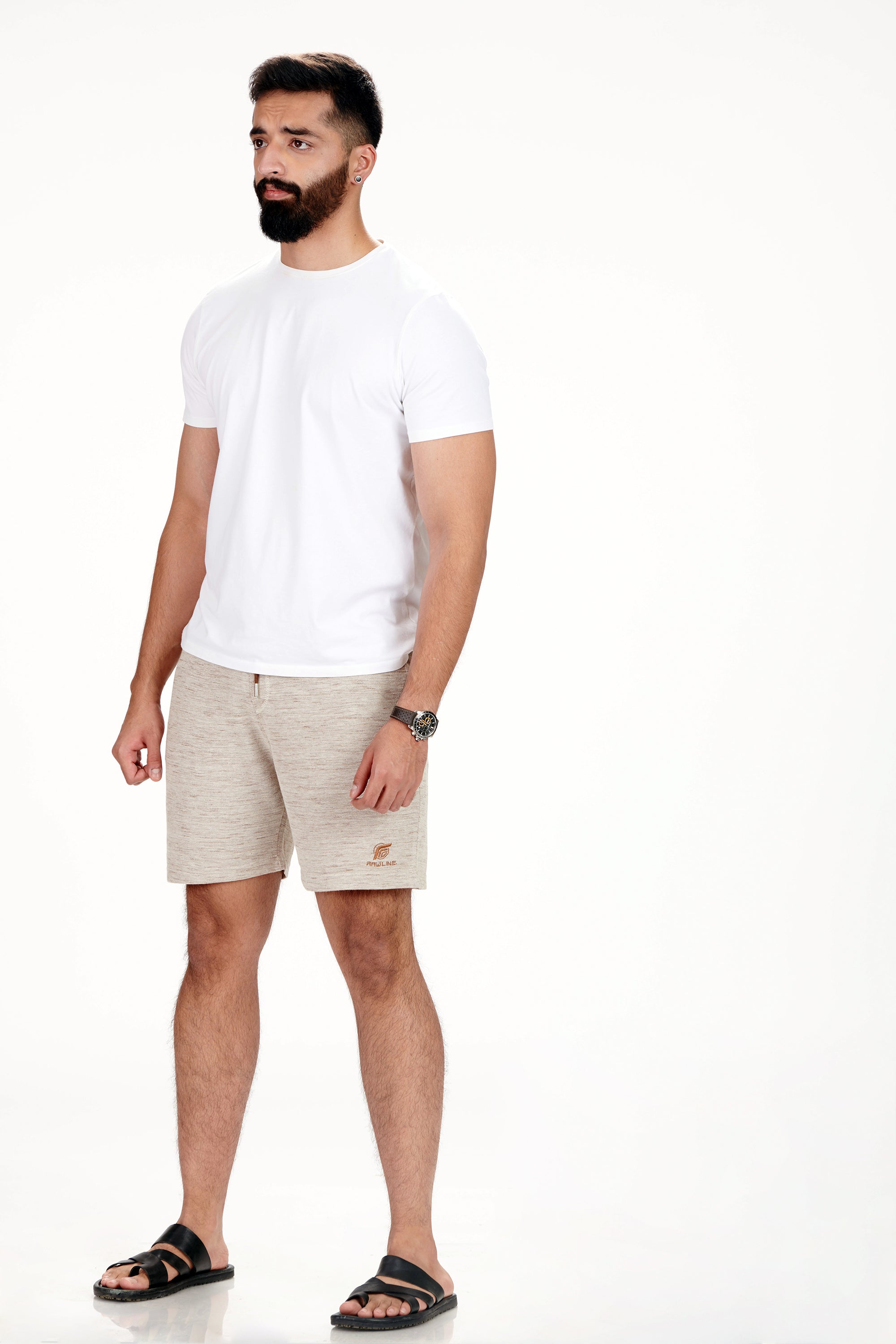 Caramel Brown Pique Shorts