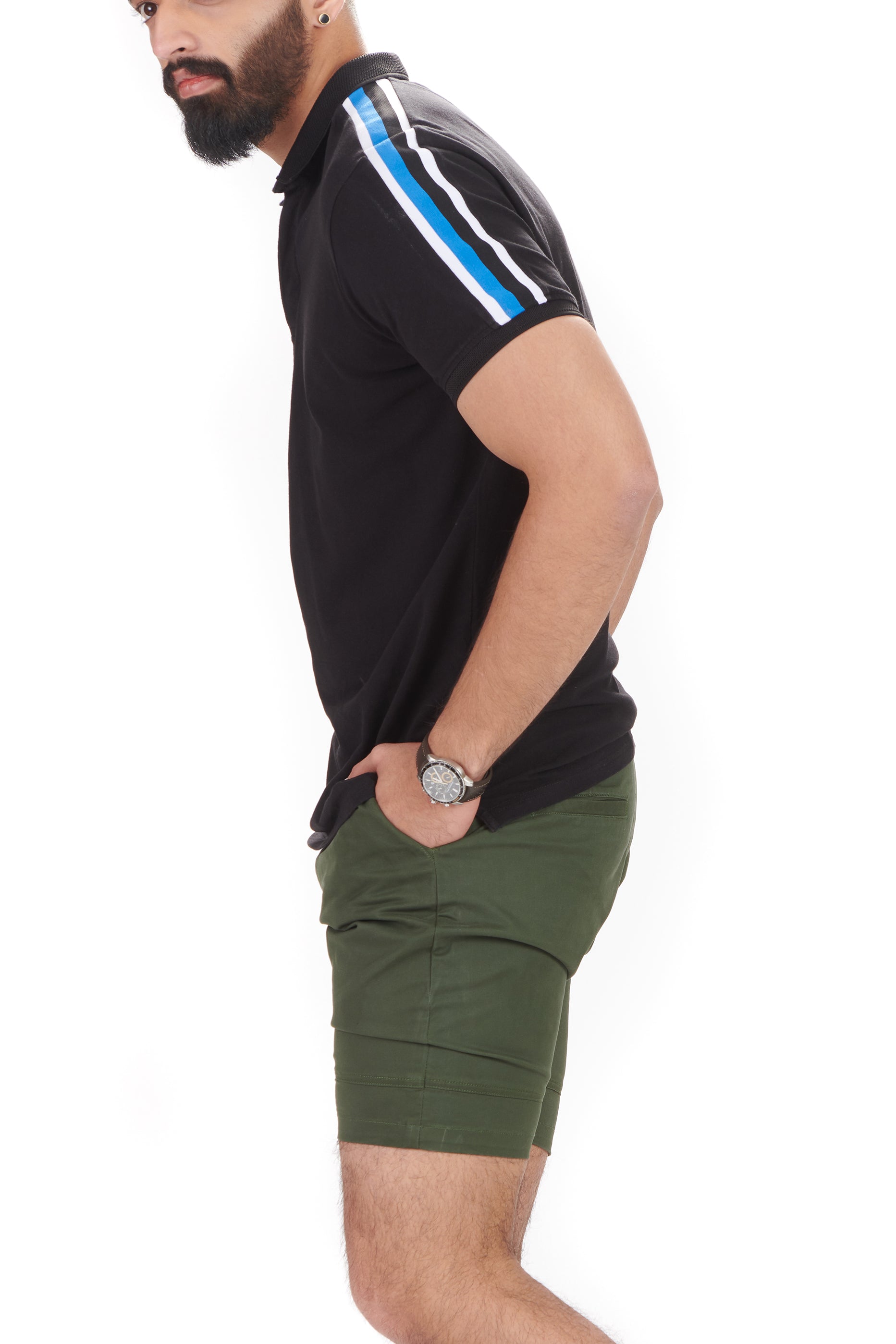 Crocodile Green Gap Twill Shorts