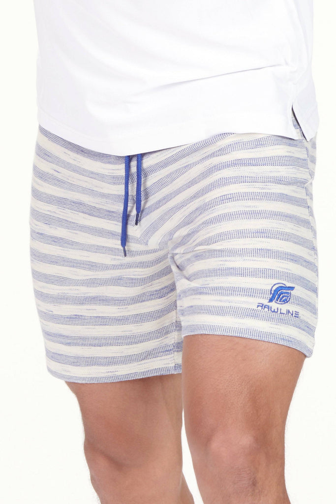 Ocean Blue Strips Knitwear(Striped) Shorts