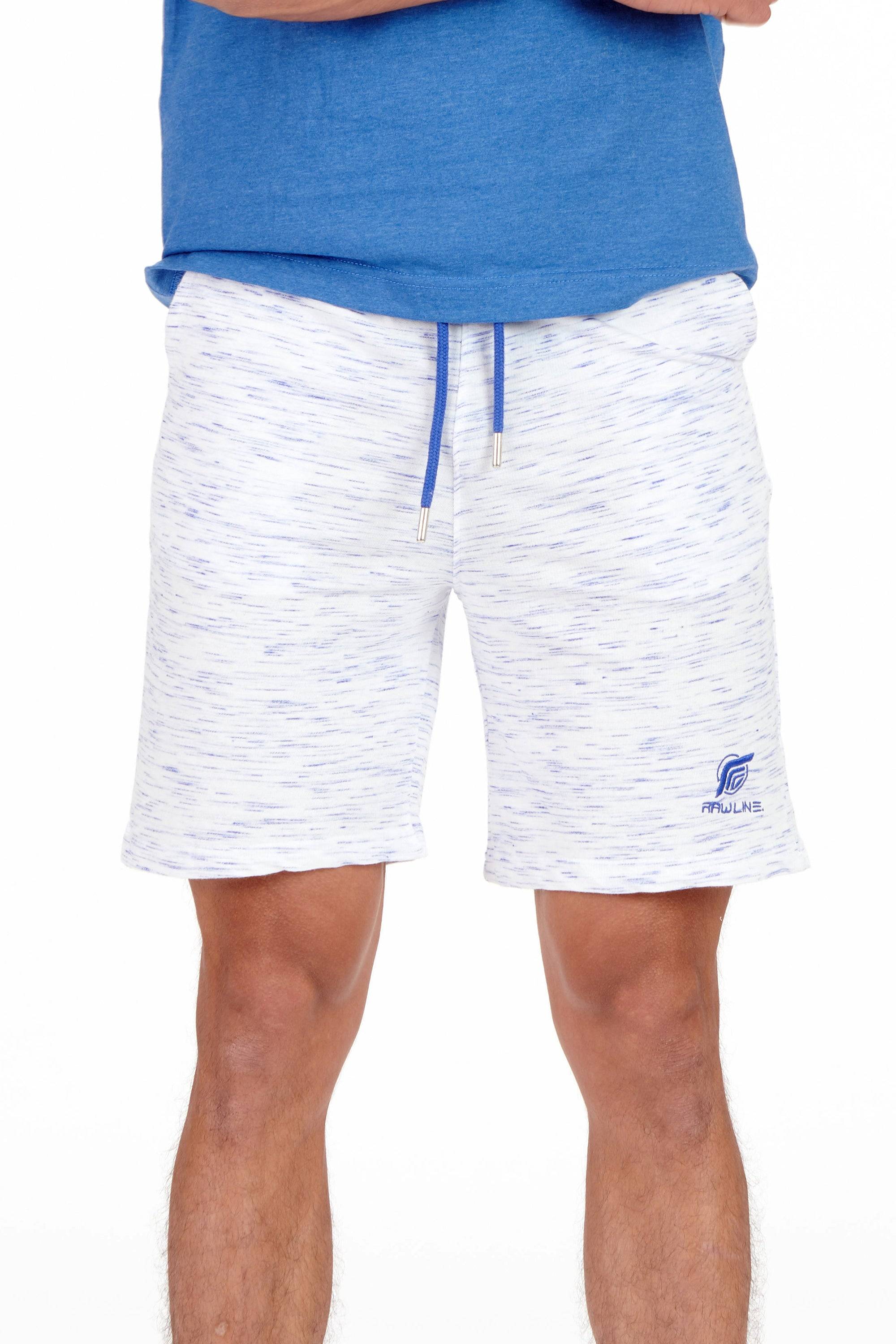 Blue Berry Injected Heather Looped Knit Shorts