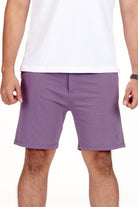 Dusty Voilet Solid Loop Knit Shorts