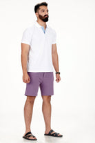 Dusty Voilet Solid Loop Knit Shorts