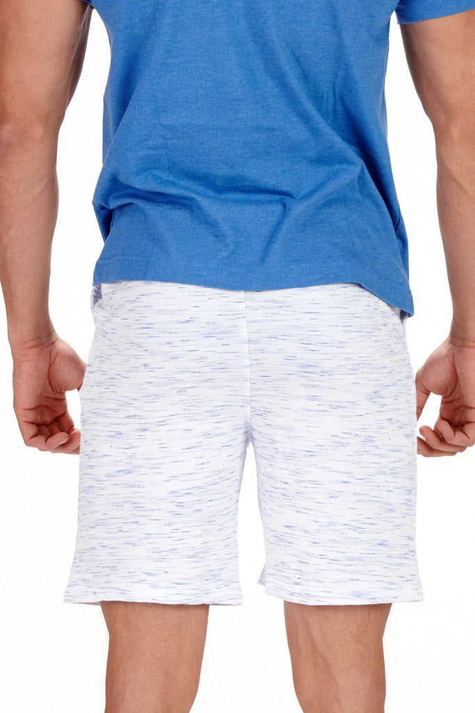 Blue Berry Injected Heather Looped Knit Shorts