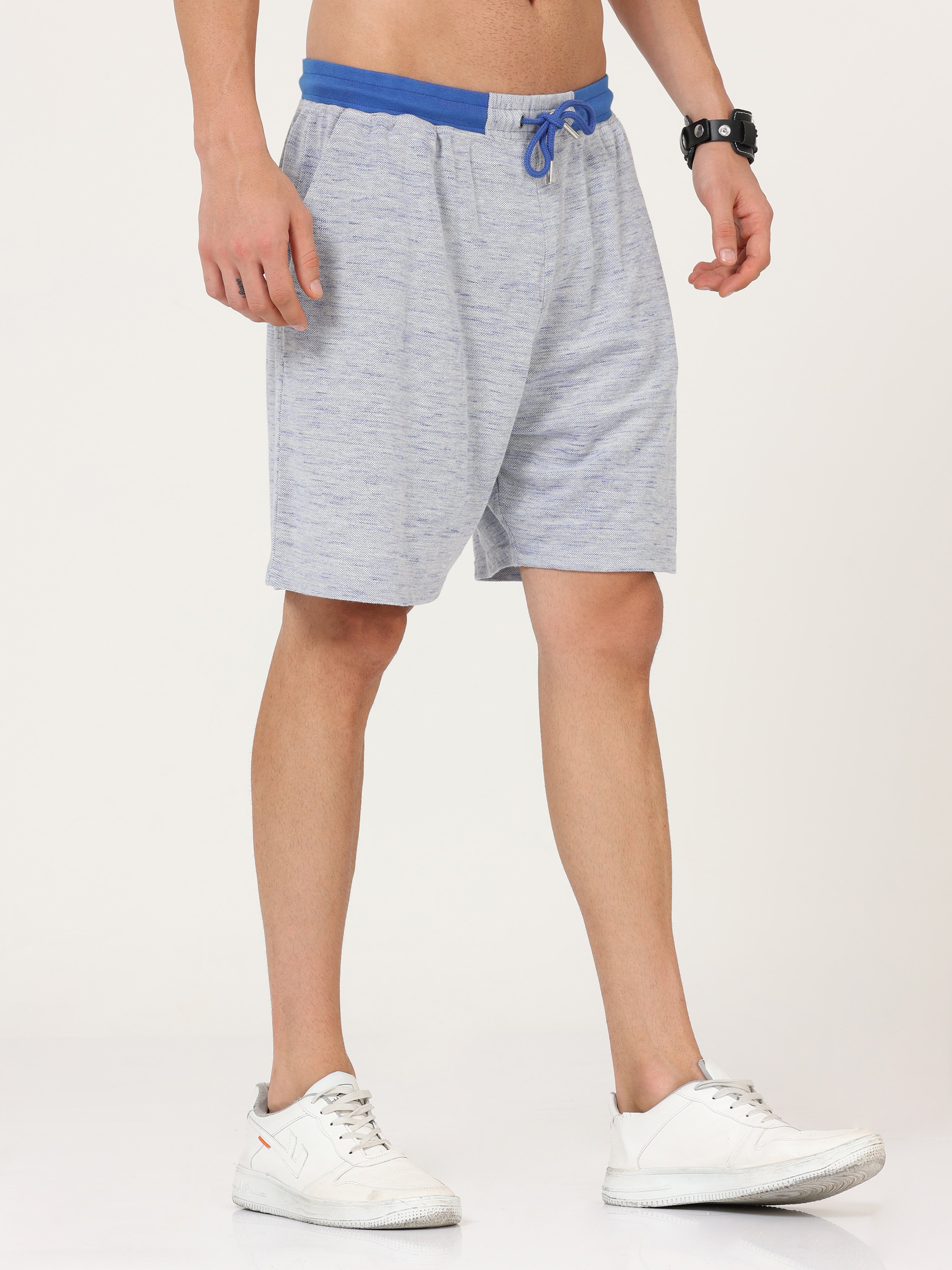 Royal Blue Pique Shorts| Price Premium Store | Fabric Best Rawline –